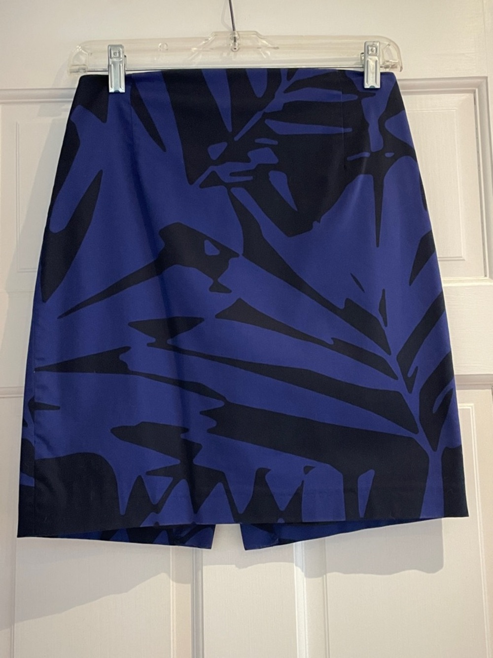 Express Blue and Black Pencil Skirt
